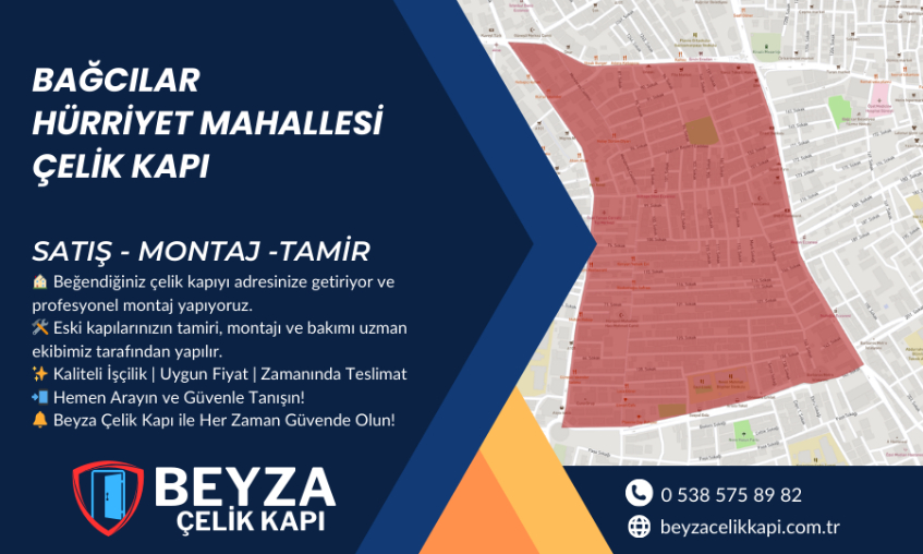 Bağcılar Hürriyet Mahallesi Çelik Kapı | Satış, Tamir ve Montaj Hizmeti